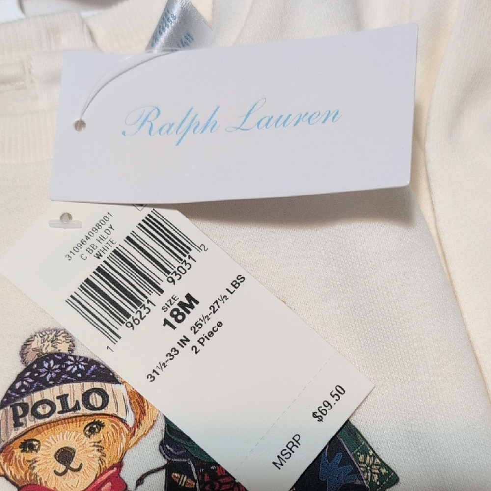 Ralph Lauren Cream Kids Matching Set - Picture 2 of 9